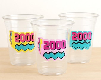 Back to the 2000'S PARTY CUPS 00's Birthday Cups 2000's Party Cups 00's Decorations 00s Birthday Party 00's Birthday Party Decorations 2000s