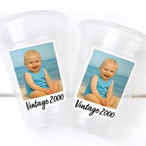 Custom Plastic Party Cups Personalized Party Cups Personalized Birthday Cups Vintage Est Custom Face Party Cups Decorations Events Weddings
