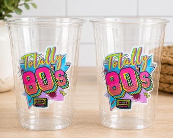 I Love the 80'S PARTY CUPS - 80's Birthday Cups 80's Party Cups 80's Decorations 80's Birthday Party 80's Birthday Party Decorations 80s 90s
