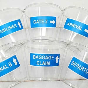 AIRPLANE PARTY CUPS - Airplane Cups Airplane Birthday Cups Airplane Party Favors Pilot Party Plane Birthday Party Airplane Decorations Pilot