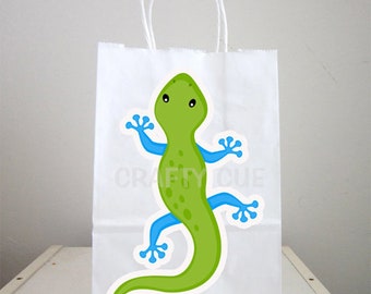 Lizard Goody Bags, Lizard Favor Bags, Lizard Gift Bags, Lizard Party Bags, Reptile Party Favors