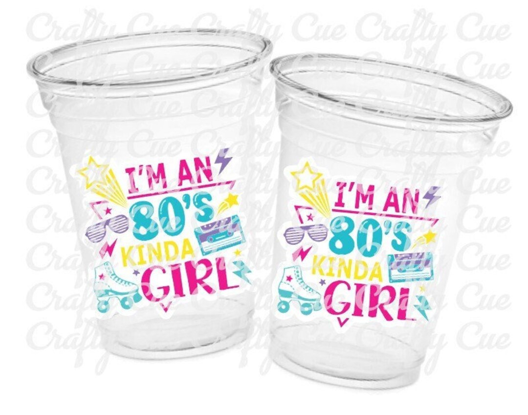 I Love the 80'S PARTY CUPS - 80's Birthday Cups 80's Party Cups 80's ...