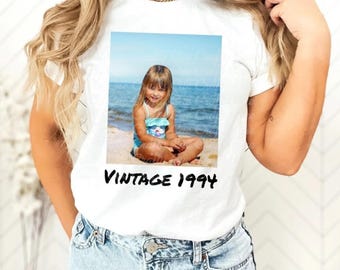 Custom Photo Shirt, Custom Picture Shirt, Birthday Shirt, Birthday Tee, Custom Face Shirt, Retro Birthday Shirt, Funny Shirt, 30th 40th 50th