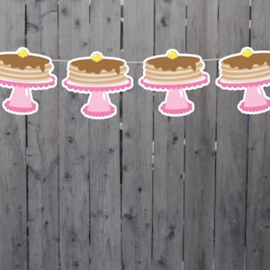 Pancake Garland, Pancake Banner, Pancakes and Pajamas, Slumber Party, Pancake Photo Prop, Pancake Decorations