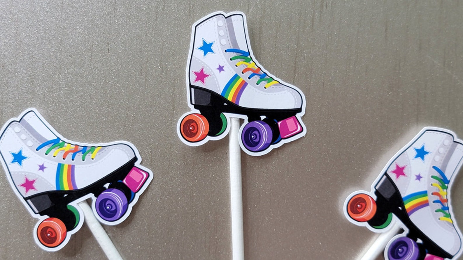 Roller Skate Cupcake Toppers 80's party 80's Etsy