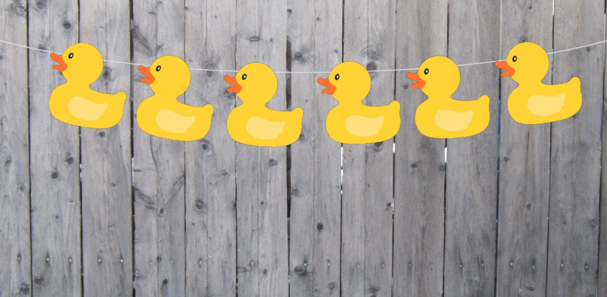 Rubber Duck Banner, Rubber Duck Garland, Rubber Duck Decorations ...