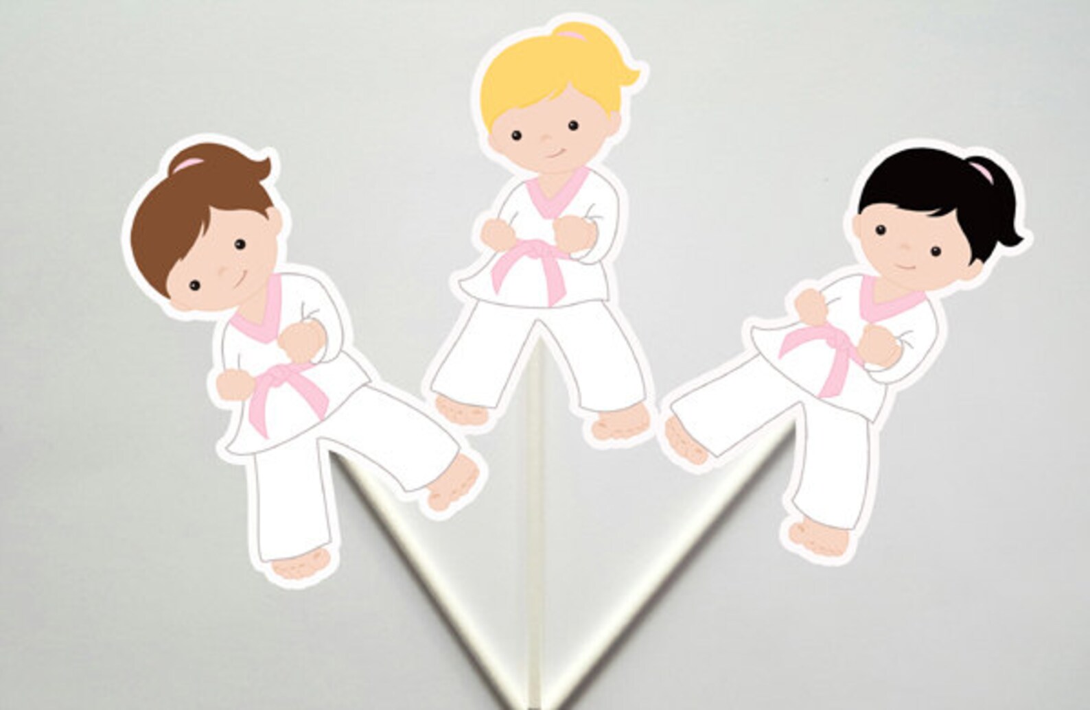 Karate Cupcake Toppers Karate Kid Cupcake Toppers Karate Etsy