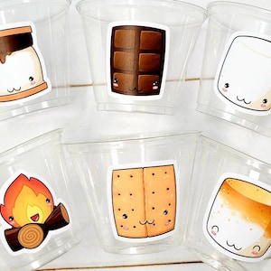 S&#39;MORES PARTY CUPS - S&#39;mores Cups Smores Party Decorations Smores Party Supplies Smores Party Favor Camping Party Cups Camping Party Favors