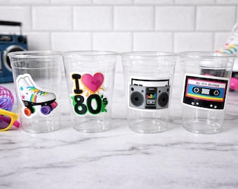 I Love the 80'S PARTY CUPS - 80's Birthday Cups 80's Party Cups 80's Decorations 80's Birthday Party 80's Birthday Party Decorations 80s 90s