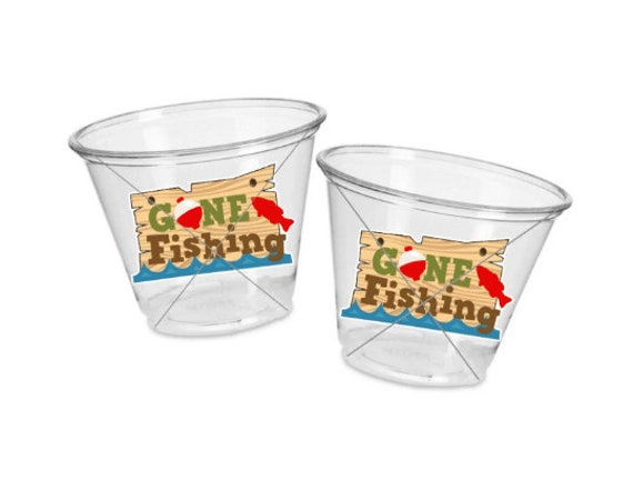 FISHING PARTY CUPS - Gone Fishing Party Fishing Party The Big One Fishing  Bobber Decorations Fishing Birthday Fishing First Party Bait Cups