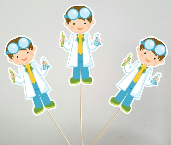Science Boy Centerpieces, Mad Scientist Boy Centerpieces Il_570xn