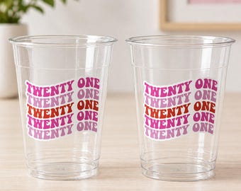 21st BIRTHDAY PARTY CUPS 21st Birthday Party 21st Party Decorations 21st Party Favors Finally 21st Birthday Party Legally 21 Finally 21