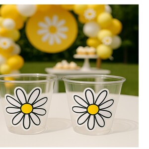 Copos Daisy para Festa - Copos Daisy para Festa Anos 70, Copos de Aniversário Anos 70, Decorações Anos 70, Festa de Aniversário Anos 70, Decorações Anos 70 imagem 2