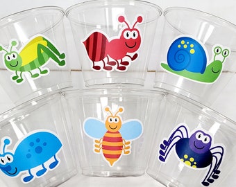BUG PARTY CUPS - Insect Party Cups Bug Birthday Cups Insect Party Insect Birthday Insect Party Supplies Insect Party Decorations Bug Favors