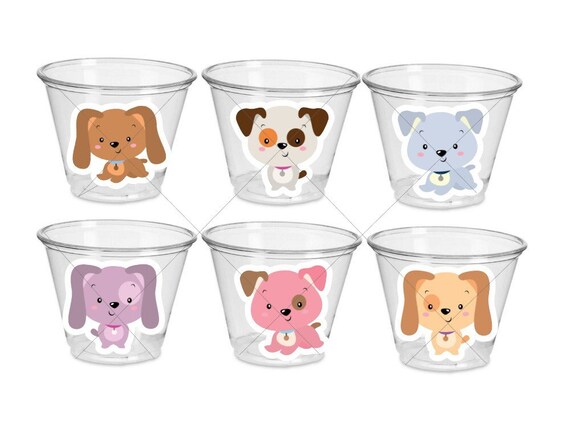 PUPPY PARTY Cups - Dog Party Cups Paw Cups Puppy Party Cups Dog Birthday Party Puppy Birthday Party Puppy Party Decorations Dog Party Favors Il_570xn