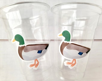 DUCK PARTY CUPS - Duck Birthday Duck Party Duck Baby Shower Duck Party Cups Duck Decorations Duck Cups Ducky Party Cups Mallard Duck Cups