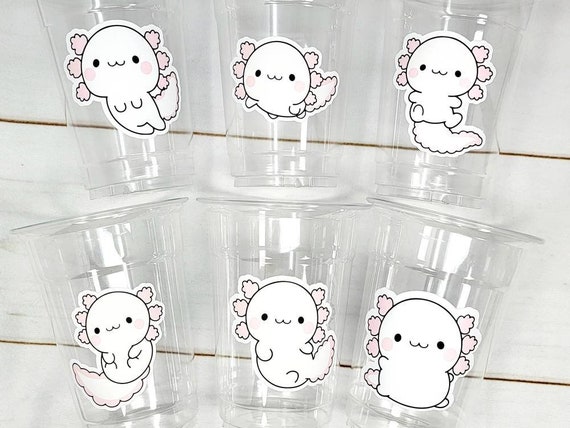 AXOLOTL PARTY CUPS Axolotl Cups Axolotl Birthday Party Axolotl Party Cups  Axolotl Baby Shower Axolotl Party Favors Axolotl Favors Axolotl 