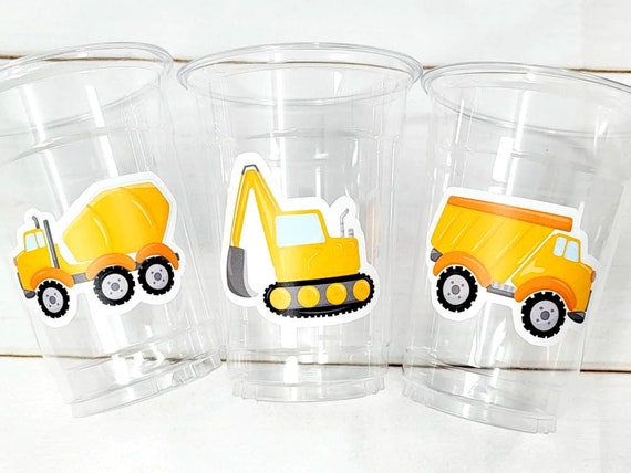 CONSTRUCTION PARTY CUPS - Construction Truck Cups Construction Truck Cups Construction Birthday Construction Party Construction Decorations Il_570xn