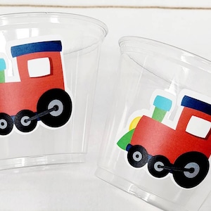 Train Cups, Train Party Favors, Train Birthday Favors, Train Party Cups, Train Birthday Decorations, Train Party Supplies