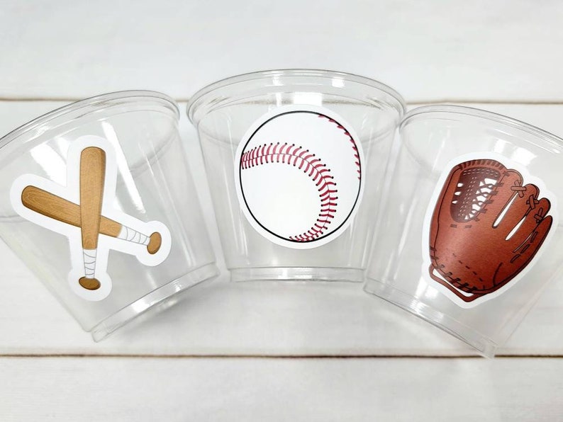 BASEBALL PARTY CUPS Baseball Cups Baseball Party Cups Etsy