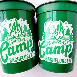 CAMP BACHELORETTE CUPS - Bachelorette Camping Cups Bachelorette Camp Cups Bachelorette Camping Favors Camp Bachelorette Favor Cup Decoration