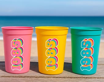Vasos para fiesta de 40 cumpleaños - Lo mejor de 1985 Fiesta de 40 cumpleaños Recuerdos de 40 cumpleaños Decoraciones vintage para fiesta de 40 cumpleaños de 1985 Vasos para fiesta de los 80