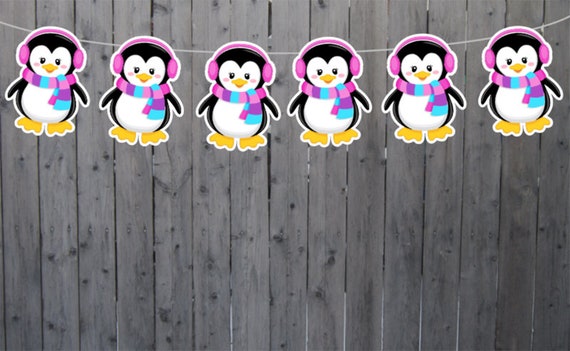 Penguin Girl Garland Penguin Garland Penguin Banner Penguin