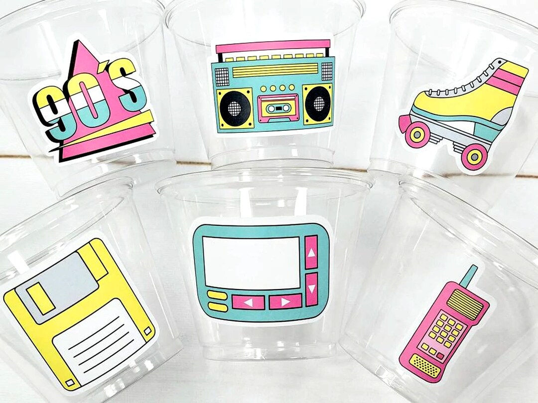 I Love the 90'S PARTY CUPS - 90's Birthday Cups 90's Party Cups 90's ...