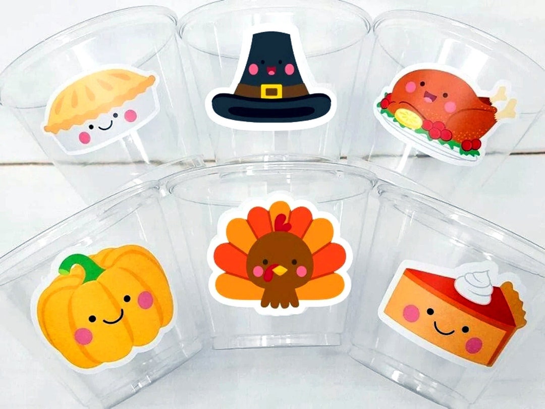 THANKSGIVING PARTY CUPS turkey Party Cups Thanksgiving Cups Etsy