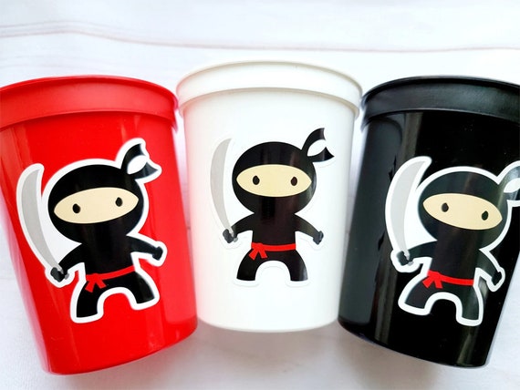 NINJA PARTY CUPS - Ninja Cups Ninja Birthday Party Ninja Party Decorations  Ninja Party Supplies Ninja Treat Cups Ninja Party Favors Karate