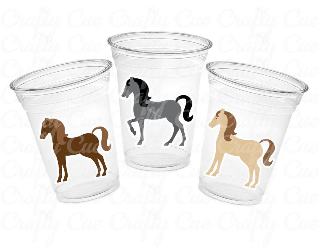 HORSE PARTY CUPS Horse Cups Horse Party Decorations Horse Baby Shower — free download