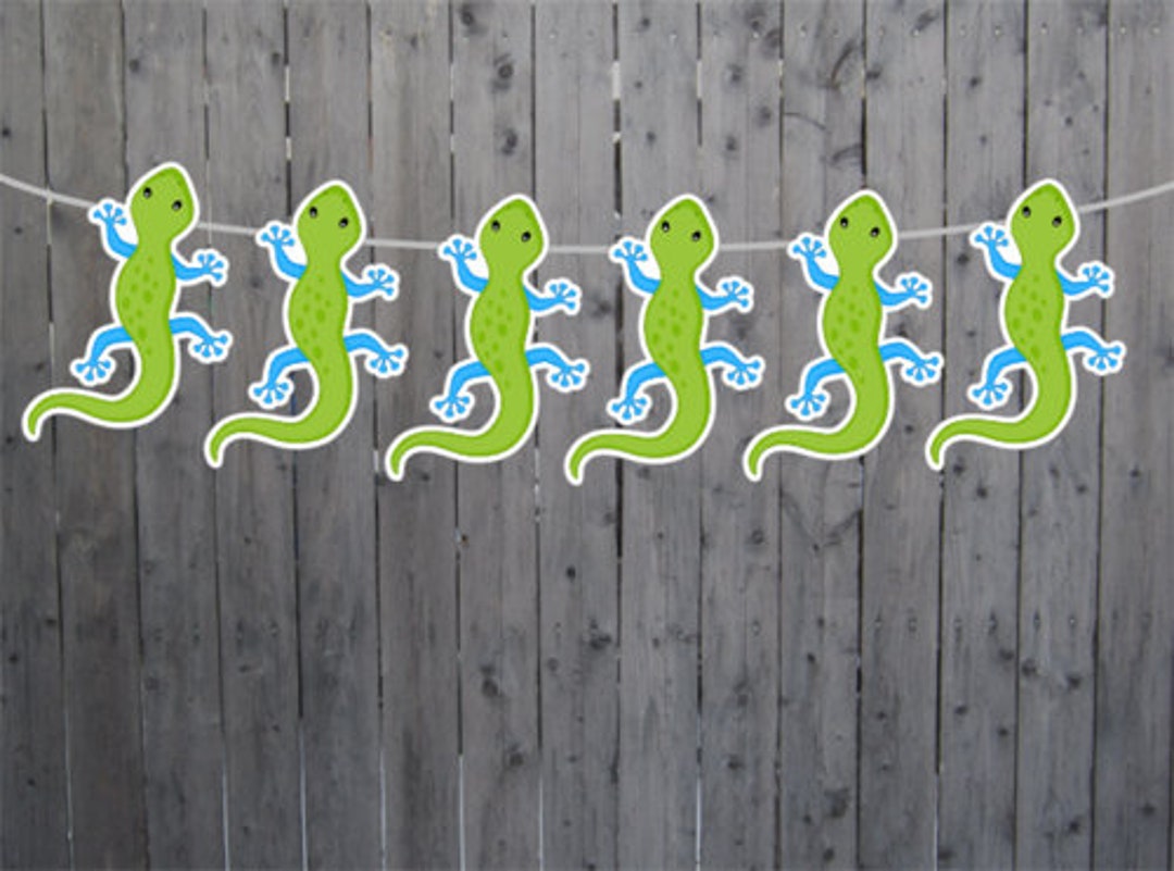 Lizard Garland, Lizard Banner, Lizard Birthday, Lizard Party, Reptile