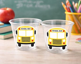 Skolbussfestmuggar - Skolmuggar Skolbussfödelsedag Skolbussfest Skolbusspresenter Lärare Present till lärare Tillbaka till skolan