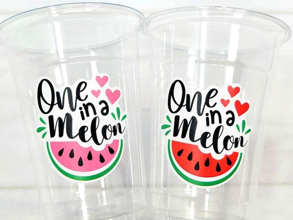 WATERMELON PARTY CUPS - Watermelon Party Favors Watermelon Treat Cups Watermelon Birthday One in a Melon First Birthday 1st Birthday Il_570xn