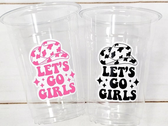 COWGIRL PARTY CUPS - Cowgirl Cups Cowgirl Party Decorations Cowgirl Bachelorette Party Cowgirl Hat Birthday Rodeo Party Cups Let's Go Girls Il_570xn