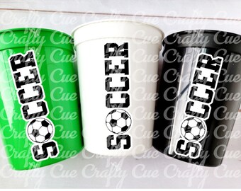 SOCCER PARTY CUPS - Soccer Party Cups Soccer Birthday Soccer Party Soccer Decorations Soccer Party Supplies Soccer Birthday Party Soccer