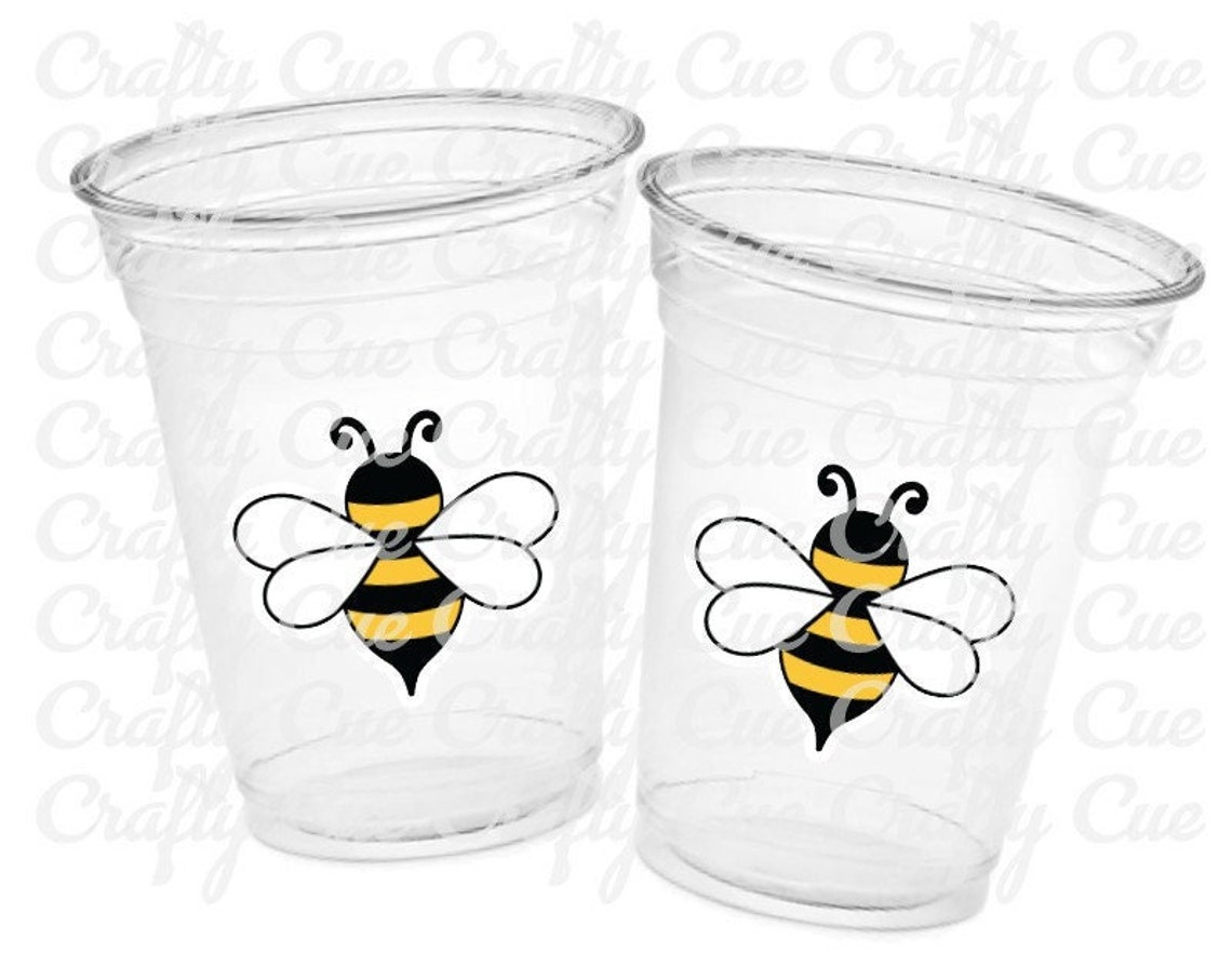 BEE PARTY CUPS Bee Baby Shower Cups Babee Shower Cups Sweet Etsy