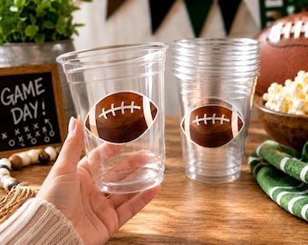 FOOTBALL PARTY CUPS - Football Cups Sports Football Birthday Sports Party Football Party Cups Football Birthday Party Football Party Decor