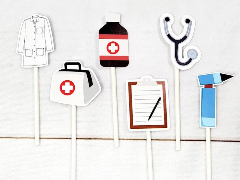 Doctor Cupcake Toppers Medical Toppers Nurse Cupcake Etsy