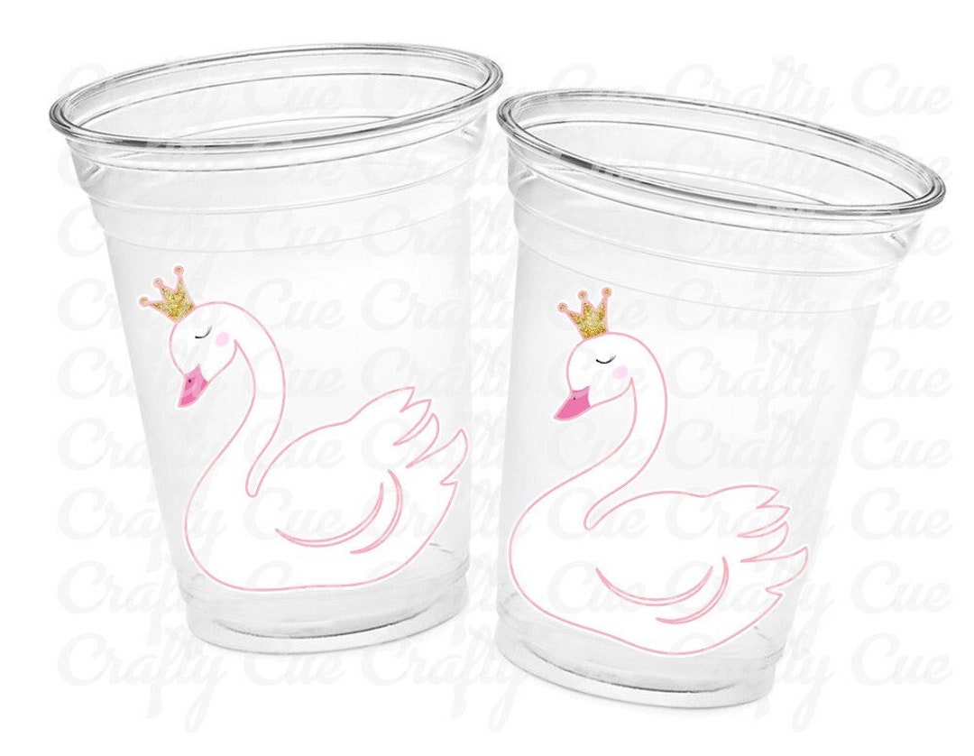SWAN PARTY CUPS Swan Cups Swan Baby Shower Cups Princess Swan Baby ...