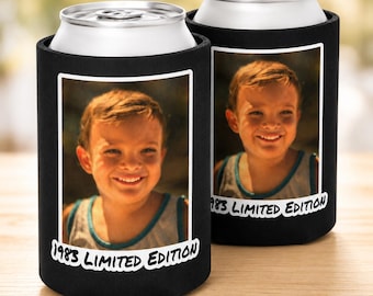 Birthday Can Coolers, Custom Picture Can Cooler, Gift for Him, Gift for Her, Personalized Party Favor, Custom Birthday Favor 40th Favors
