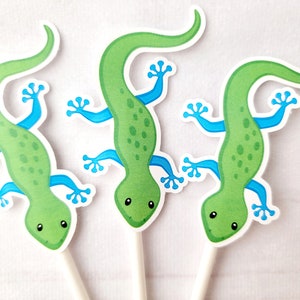 Lizard Cupcake Toppers, Reptile Cupcake Toppers
