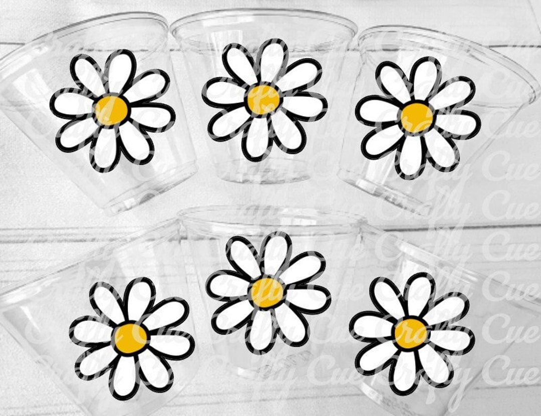 DAISY PARTY CUPS Daisy Cups 70S Party Cups 70s Birthday Cups Etsy