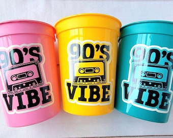 I Love the 90'S PARTY CUPS - 90s Birthday Cups 90s Party Cups 90's Decorations 90's Birthday Party 90's Birthday Party Decorations 90s
