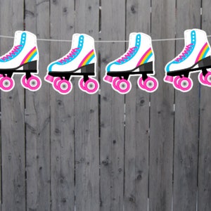 Roller Skate Garland, Roller Skate Banner, Roller Skate Party Banner, Roller Skate Decorations, Roller Skate Party Sign - 32419316P