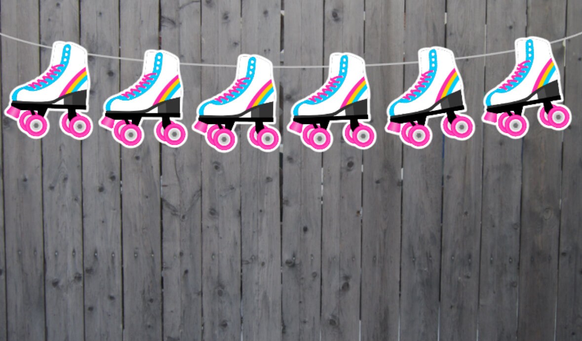 Roller Skate Garland Roller Skate Banner Roller Skate Party Banner Roller Skate Decorations Roller Skate Party Sign 32419316P