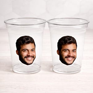 Groom Face Plastic Cups, Groom Face Cups, Groom Face Bachelorette Party, Groom Face Decorations, Groom Face Party Favors, Groom Face Party