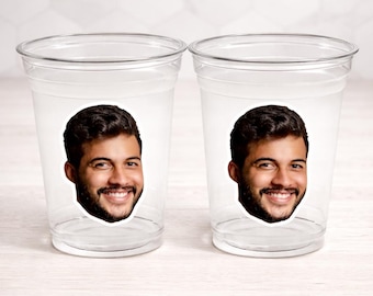 Groom Face Plastic Cups, Groom Face Cups, Groom Face Bachelorette Party, Groom Face Decorations, Groom Face Party Favors, Groom Face Party