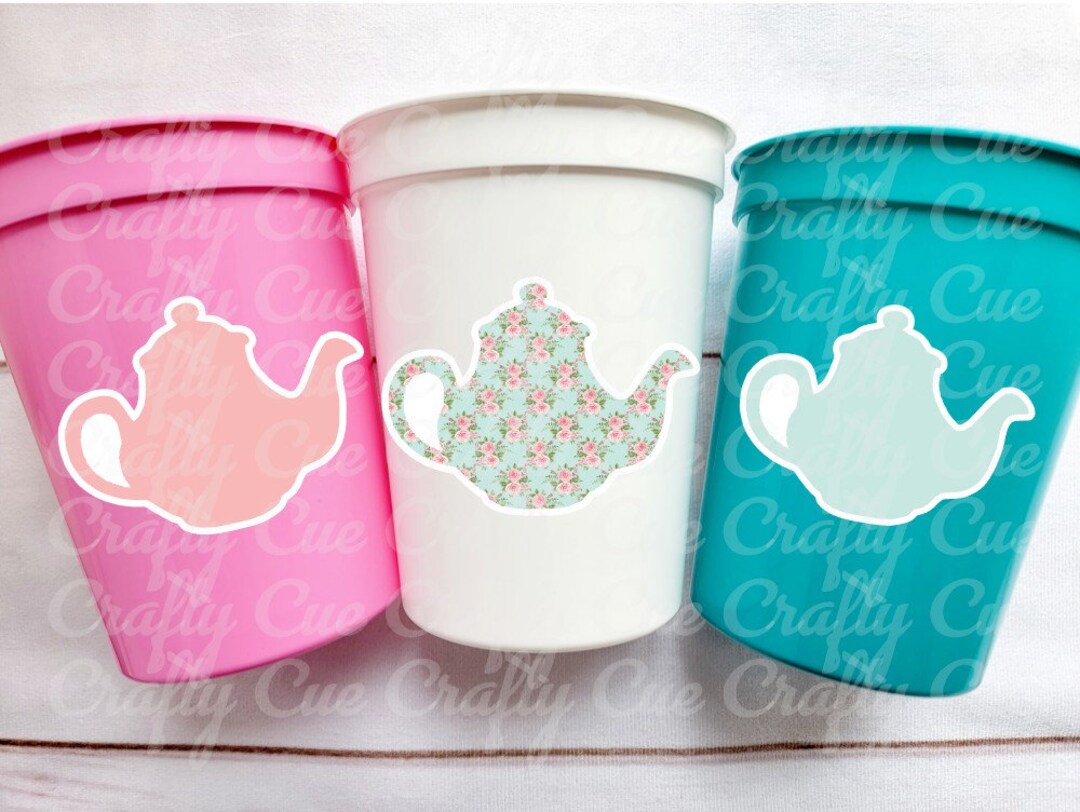 TEA PARTY CUPS Tea Birthday Cups Tea Party Favors Tea Party Baby TEA PARTY CUPS Tea Birthday Cups Tea Party Favors Tea Party Baby