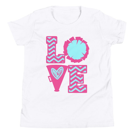 Cheer Love Shirt, Cheerleader Shirt, Cheerleading Shirt, Youth Short Sleeve T-Shirt Il_570xn